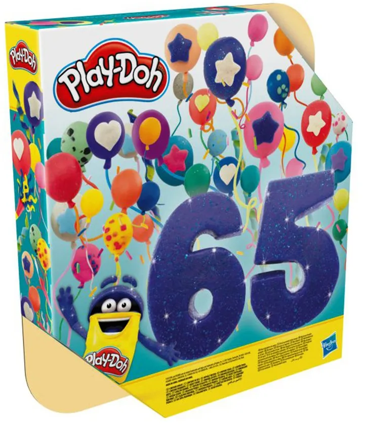 Play Doh пластелин  - Празничен комплект 65 кенчета, различни цветове 2