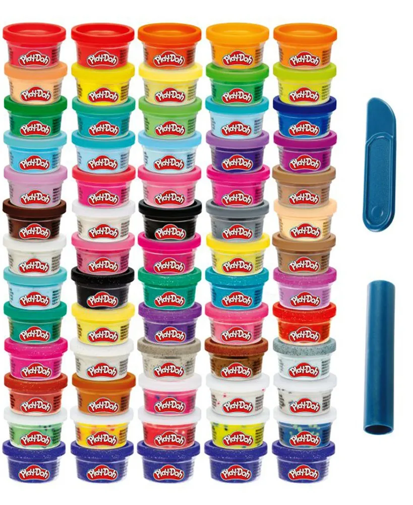 Play Doh пластелин  - Празничен комплект 65 кенчета, различни цветове 4