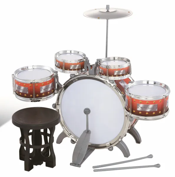 Голям комплект Реалистични барабани на стойка със стол  1