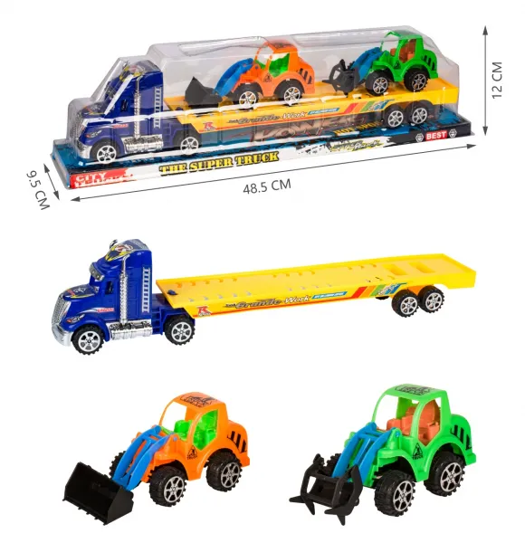 Тир/Камион с 2 строителни коли  1