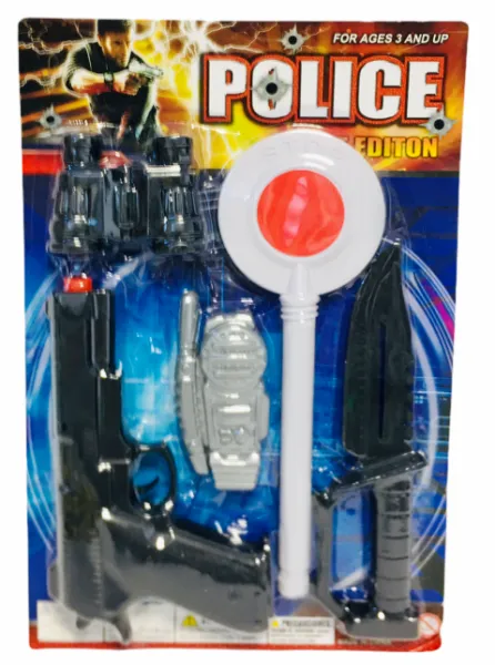 Полицейски комплект със стоп палка и оръжия 