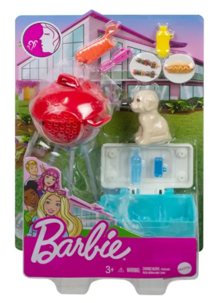 Кукла Barbie - Мини игрален комплект, барбекю 1