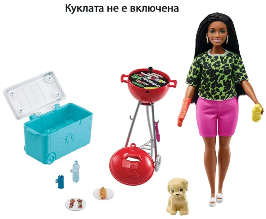 Кукла Barbie - Мини игрален комплект, барбекю 4