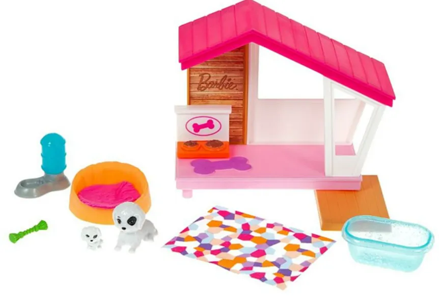 Кукла Barbie - Мини игрален комплект, кучешка колибка 2