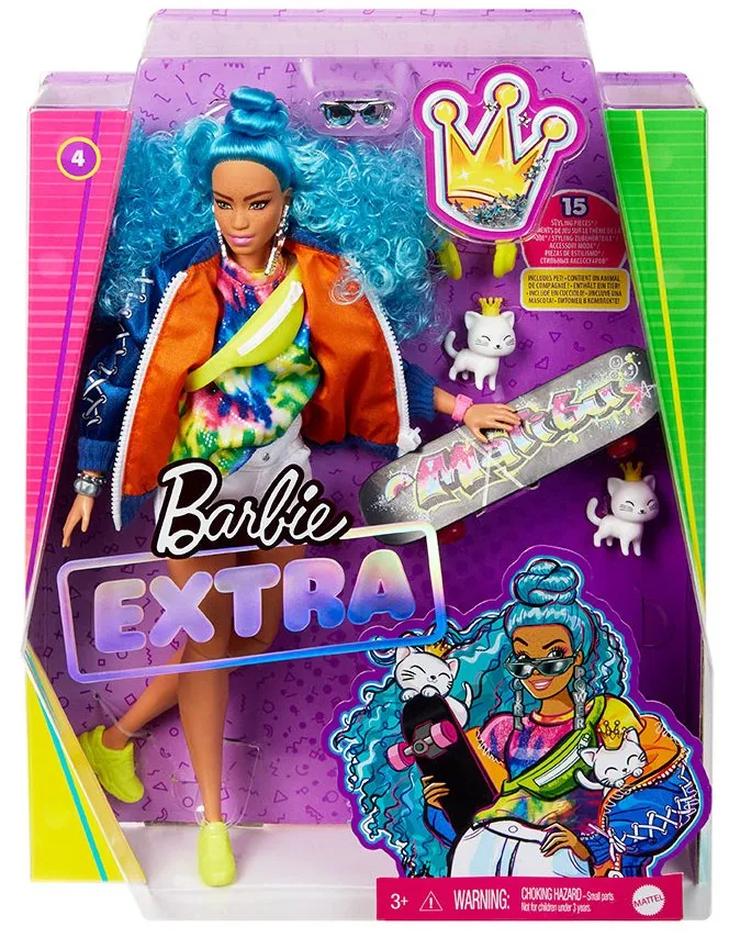 Кукла Barbie - Екстра: Синя къдрава коса 2