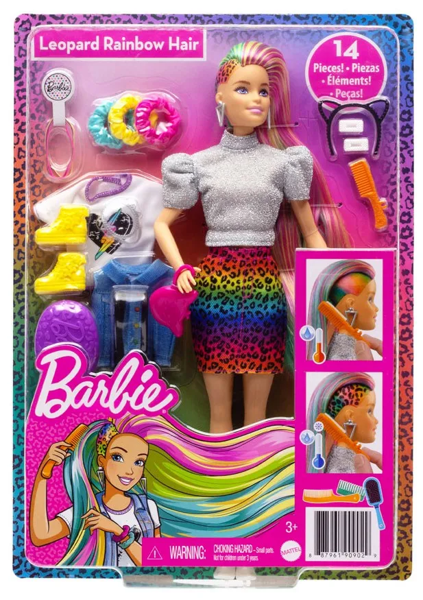 Кукла Barbie - Леопардова коса с дъга 1
