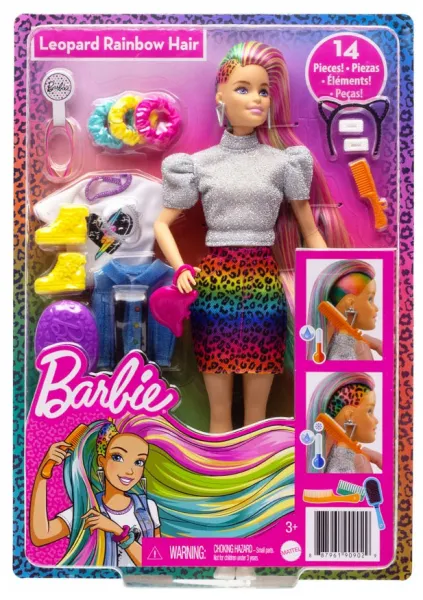 Кукла Barbie - Леопардова коса с дъга 1