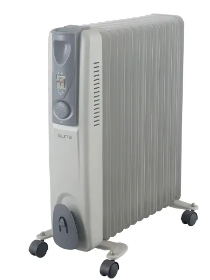 Маслен радиатор Elite EOH-13250, 2500W, 3 степени. Термостат, 13 ребра, Бял