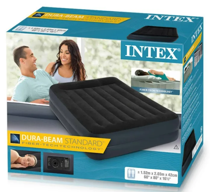 Надуваем матрак с вградена помпа INTEX Queen Pillow Rest Raised, 152 x 203 x 42 см. 4