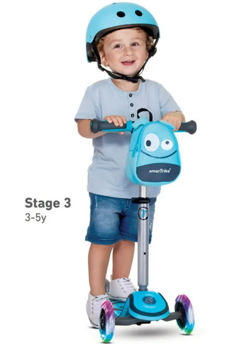 Детски скутер smarTrike Т1 със седалка или без , син 8