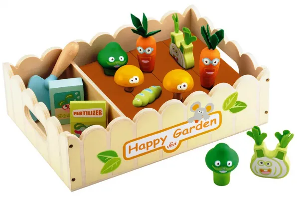 Дървена играчка Sevi - Комплект зеленчукова градина 1