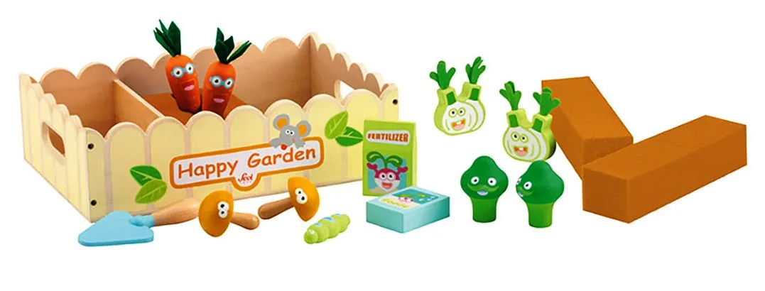 Дървена играчка Sevi - Комплект зеленчукова градина 2
