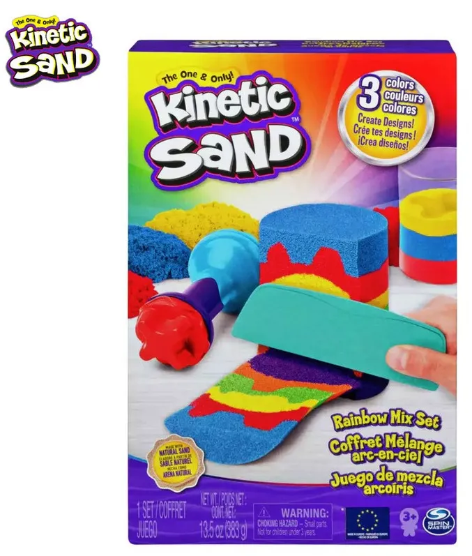 Kinetic Sand/Кинетичен пясък - Комплект с цветове на дъгата 2