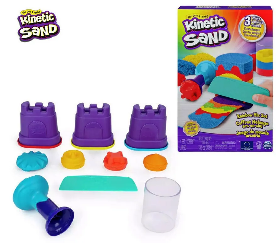 Kinetic Sand/Кинетичен пясък - Комплект с цветове на дъгата 1