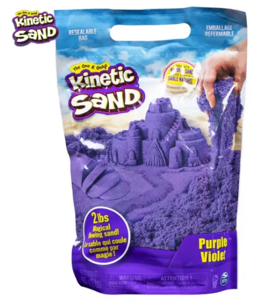 Kinetic Sand/Кинетичен пясък - Пликче, лилав цвят, 0,907кг 1
