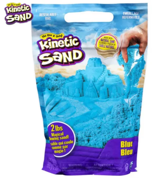 Kinetic Sand/Кинетичен пясък - Пликче, син цвят, 0,907кг 1