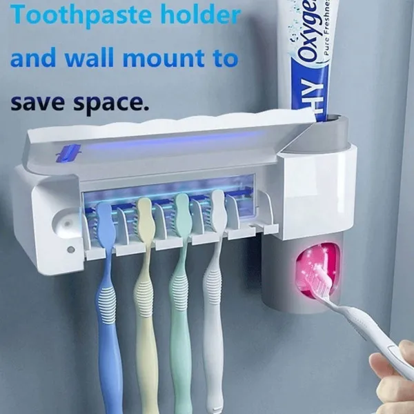 4в1 Мултифункционален UV стерилизатор дезинфекциращ четките за зъби USB ЗАРЕЖДАНЕ  5