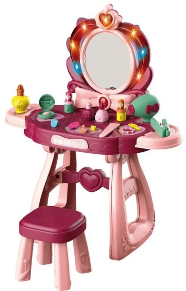 Bowa Тоалетка Make Up Desk със столче и светещо огледало  1