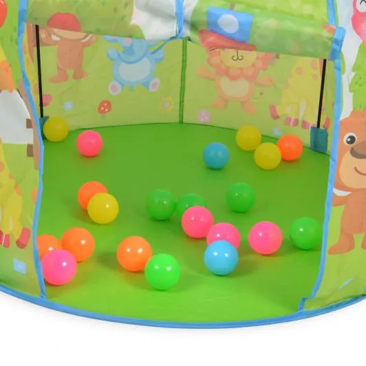 Детска палатка с животни и 25 цветни топчета, 95 x 95 x 135см | Iguana.bg 4