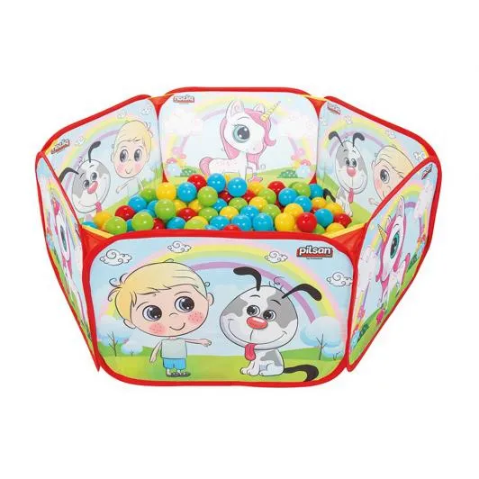 Детски Сгъваем басейн с 200бр цветни топчета,  92x81x40см | Iguana.bg 1