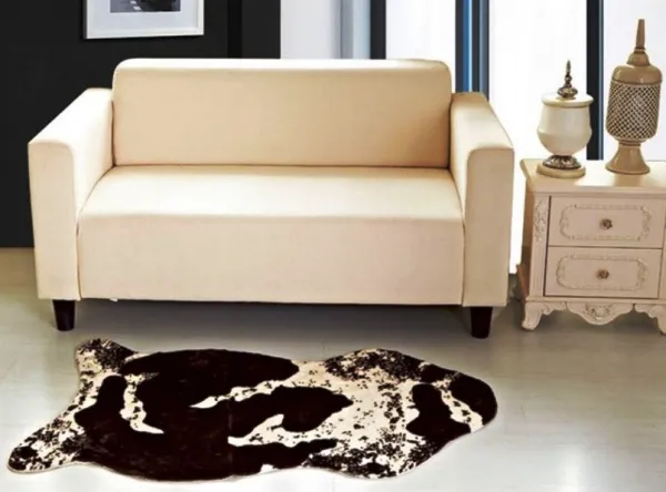 Меко декоративно килимче, имитация на кожа, 75x125см 1