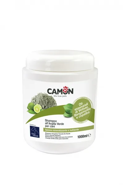 Camon Professional Shampoo With Green Clay and Vetiver - Професионален Шампоан за Кучета със Зелена Глина - 1л.