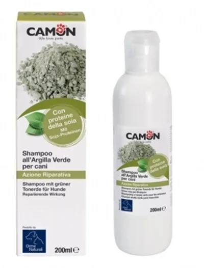 Camon Green Clay Shampoo - Шампоан от Зелена Глина със Соеви Протеини