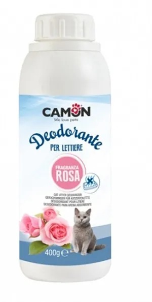 Camon Deodorant for Ltter Trays - дезодорант за котешка тоалетна с аромат на роза - 400гр.