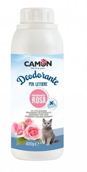 Camon Deodorant for Ltter Trays - дезодорант за котешка тоалетна с аромат на роза - 400гр.
