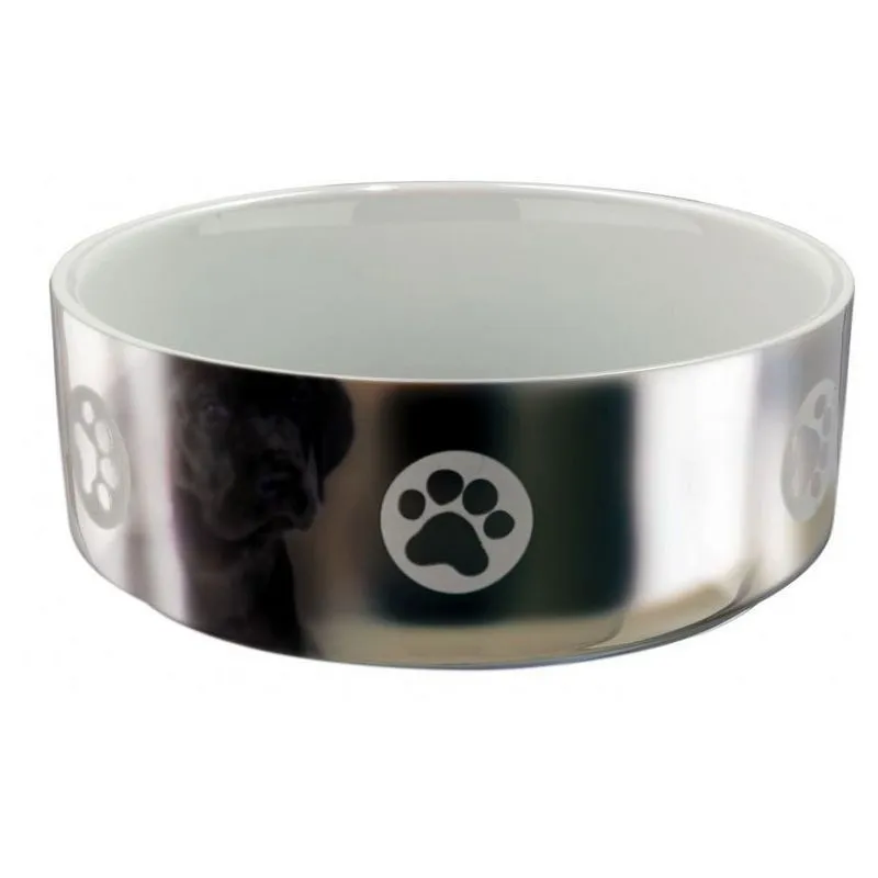 Trixie Ceramic Bowl - сребриста керамична купичка - 800мл.