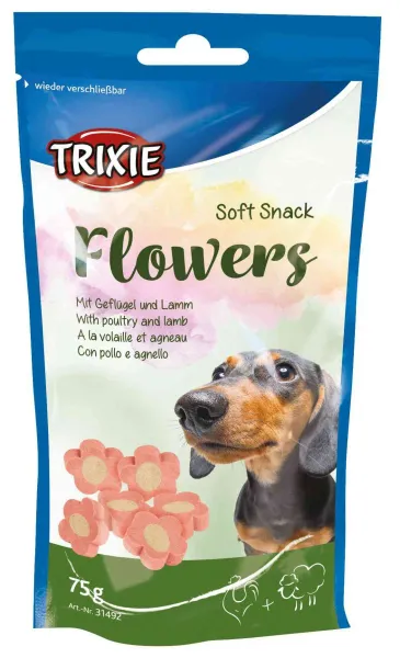 Trixie Soft Snack Flowers - лакомство за кучета меки хапки цветенца - 75гр.