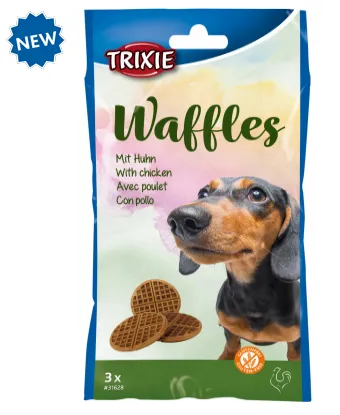 Trixie Waffles gluten-free dog snack with chicken - лакомство за кучета гофрети с вкус на пилешко месо - 100гр.