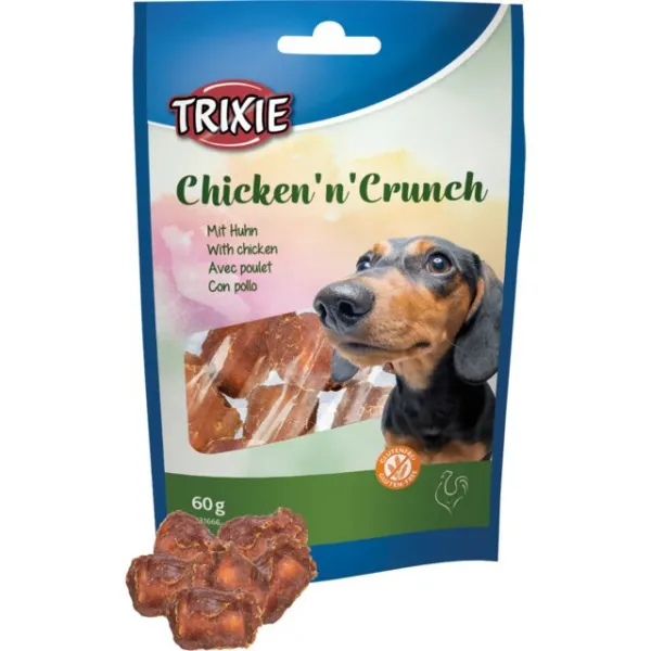 Trixie Chicken'n'Crunch - лакомство за кучета пилешки кубчета - 60гр.