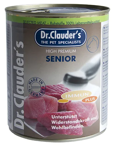 Dr. Clauder’s Selected Meat Immun Plus Senior - мокра храна за кучета над 7 год. с патешко - 800гр.