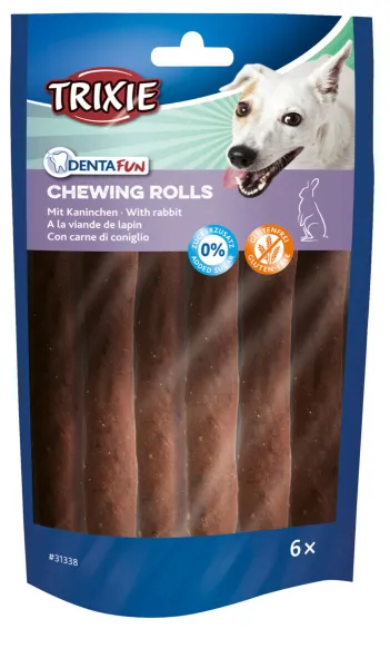 Trixie Denta Fun Rabbit Chicken Rolls, packaged - лакомство за кучета заешки рулца - 70гр.