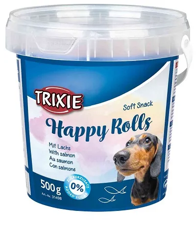 Trixie Soft Snack Happy Rolls - лакомство за кучета меки пръчици със сьомга - 500гр.