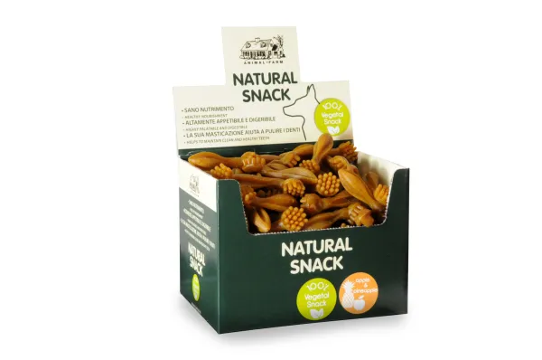 Camon Natural Snack Apple&Pineapple - дентално лакомство за кучета четка за зъби с тиква и ананас - 7см.