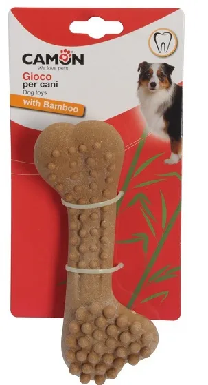 Бамбукова играчка във формата на кост 17см.