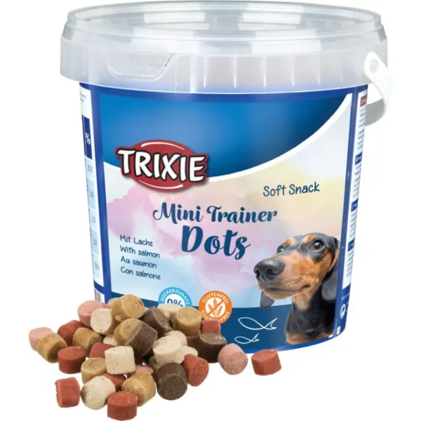 Trixie Soft Snack Mini Trainer Dots - Мини тренировачни лакомства за кучета във формата на кръгчета със сьомга - 500гр.