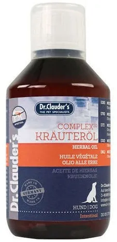 Dr.Clauder's Intestinal Complex20 Herbal Oil - хранителна добавка за кучета мастни киселини за възстановяване на жизнеността - 250мл., 1л.
