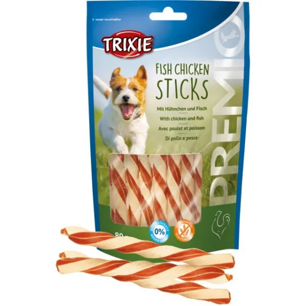 Trixie PREMIO Fish Chicken Sticks Dog Snacks - Допълваща храна за кучета пръчици с пилешко месо и риба - 80гр.