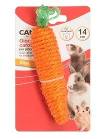 Играчка Морков от сезал за малки животни 
