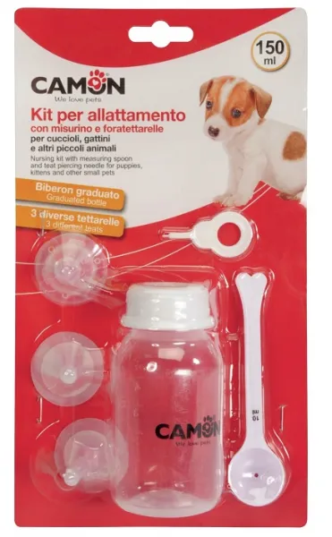 Camon Nursing kit with measuring spoon and teat piercing needle - комплект за кърмене с мерителна чаша - 150мл.