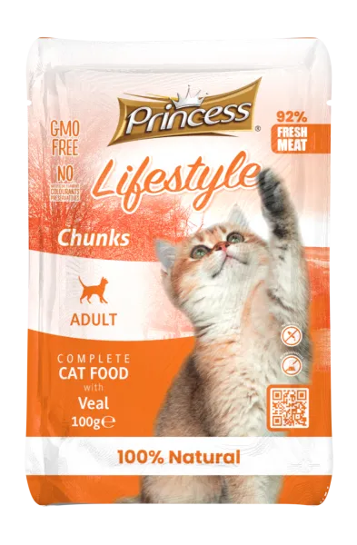 LIFESTYLE POUCHES  - Храна за котки с телешко месо. 22+2 Стек!