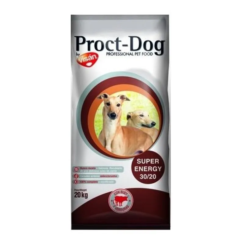 Proct-Dog Super Energy - храна за израснали кучета от всички породи подложени на високи физически натоварвания - 20кг.
