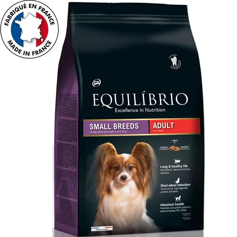 Equilibrio Adult Small Breeds - храна за израснали кучета от дребни породи - 7.5кг.