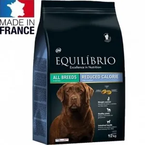 Equilibrio Reduced Calorie Аll Breeds  - храна за израснали кучета предразположени към наднормено тегло - 12кг.