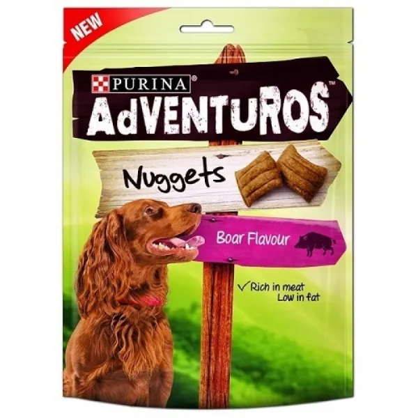 Purina Adventuros Nuggets Boar Flavour - меки лакомства за израснали кучета с месо от глиган - 90гр.