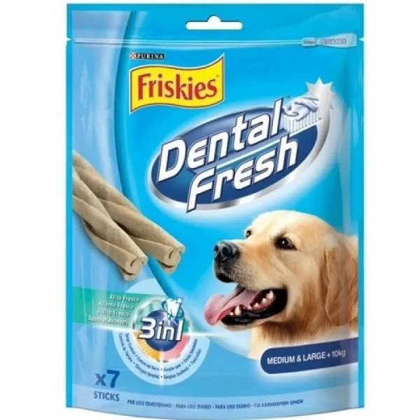 Purina Friskies Dental Fresh 3in1 Medium&Large - дентални пръчки за кучета средни и големи породи - 180гр.