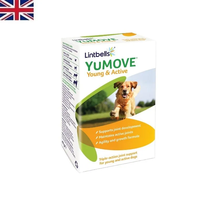 Lintbells® YuMOVE® Young&Active  /овкусени таблетки за изграждане на здрави стави при подрастващи кученца/-240бр